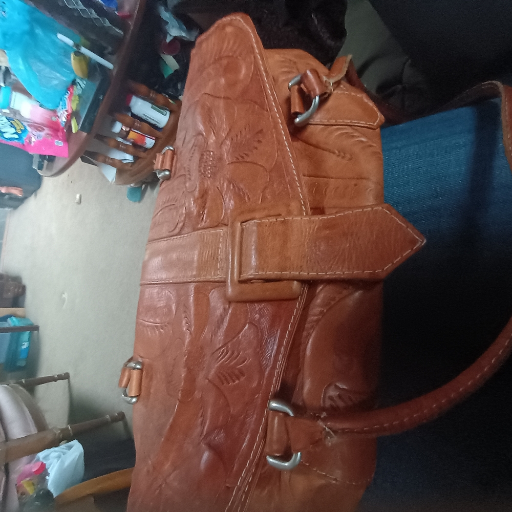 Elegant Brown Leather Handbag